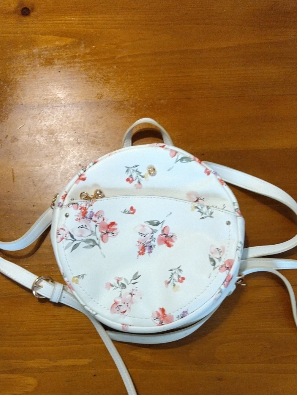 White Floral Round Mini Backpack Lauren Conrad